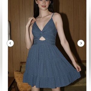 Angie Blue Cutout Mini Dress